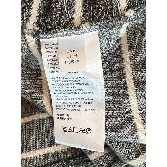 Anthropologie Devin Textured Sweatshirt Toned Grey Striped Sweater sz medium - Picture 11 of 14